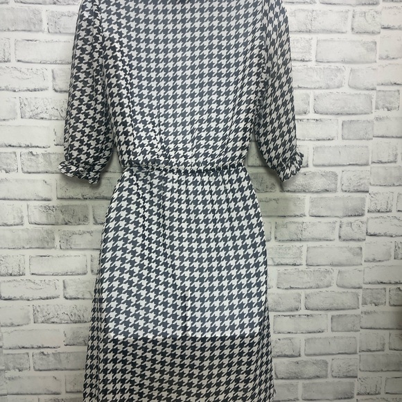 Kardashian Kollection Black White Houndstooth Sheer Dress XS - Picture 5 of 10